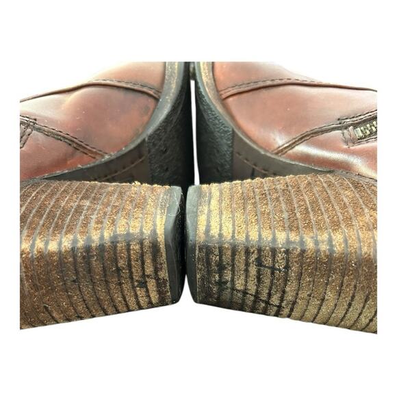 Frye Wood Block Heel Patty Riding Bootie Brown Size 6 - Picture 5 of 11